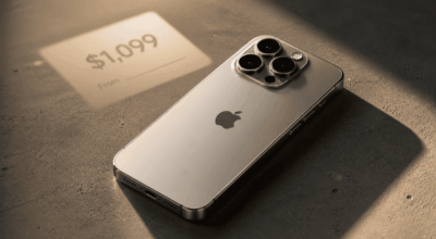 Modern smartphone elegance in warm light