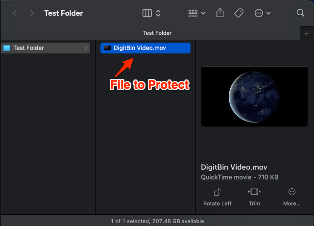 Move File Inside The Folder to Protect