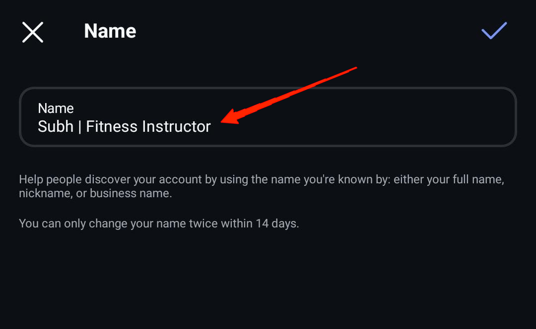 The next important thing is to introduce yourself. You can highlight your profession in the name field beside your name itself.