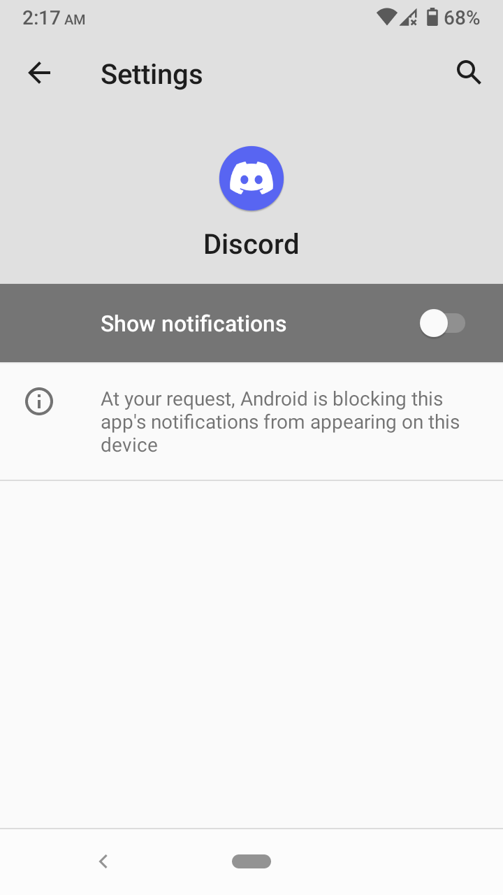 Notifications disabled.