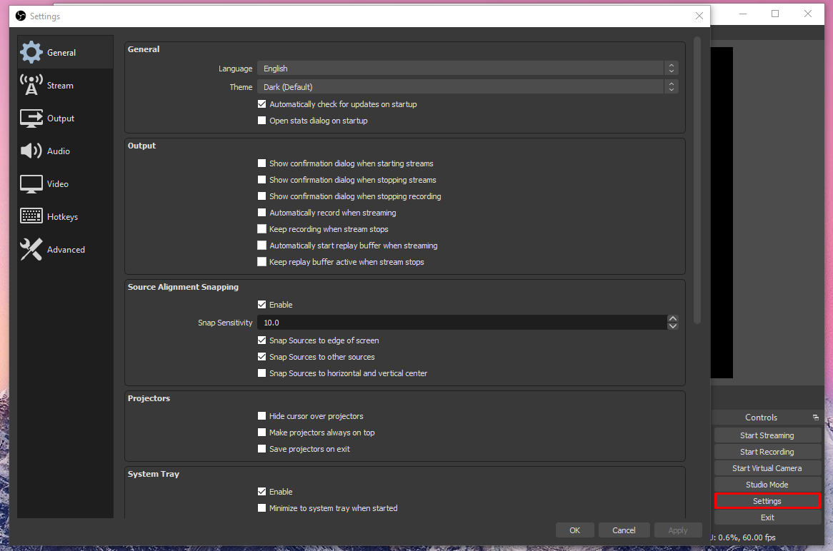 OBS Setting