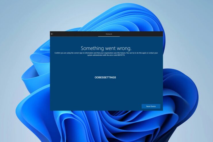 OOBESETTINGS Error Windows 11 Fix