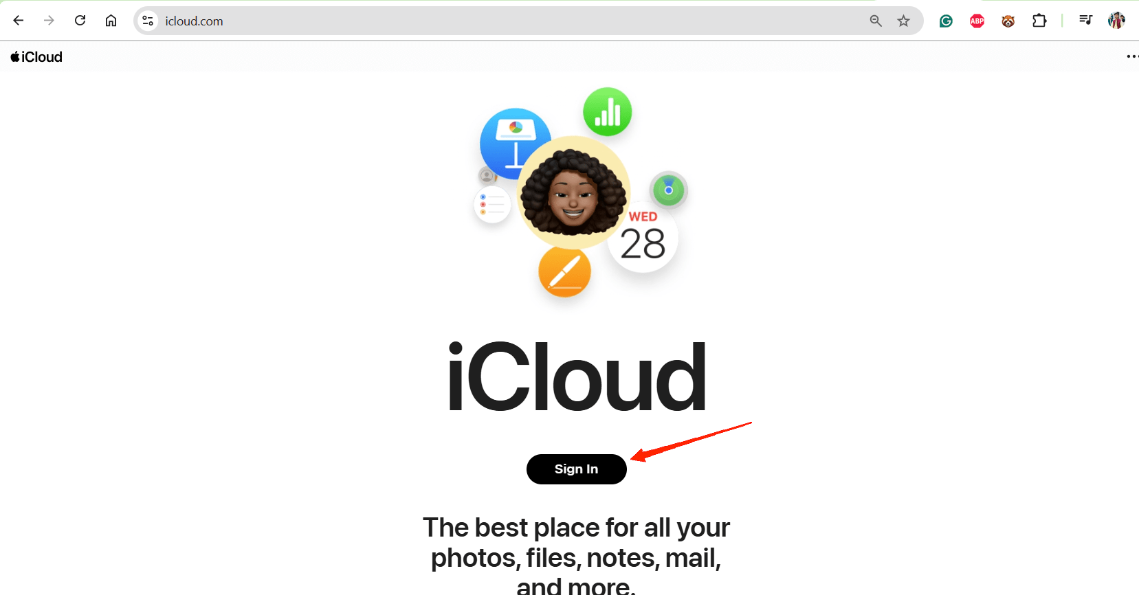 On your Windows PC, open a web browser and visit the iCloud website.