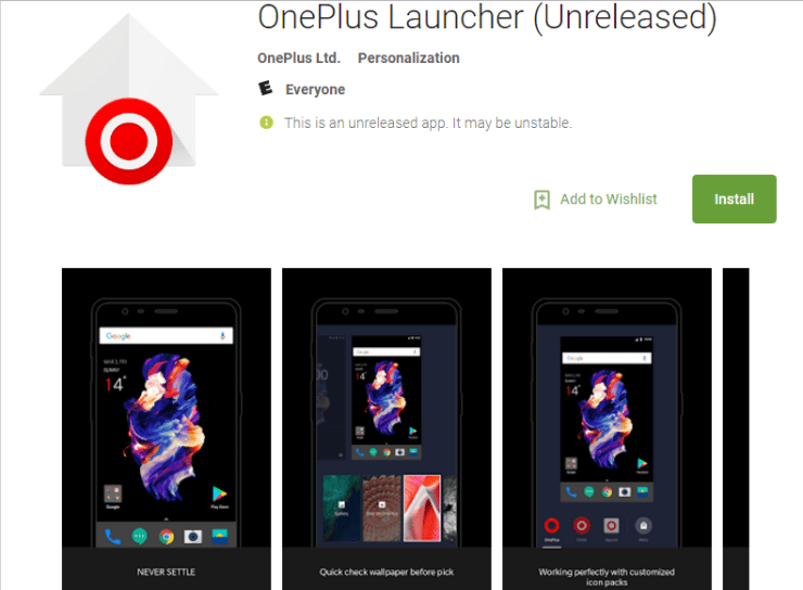 OnePlus launcher Apk