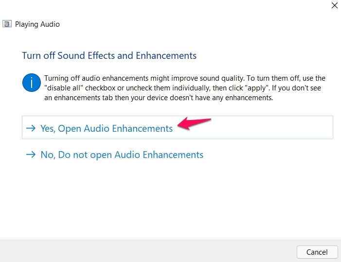 Open Audio Enhancements