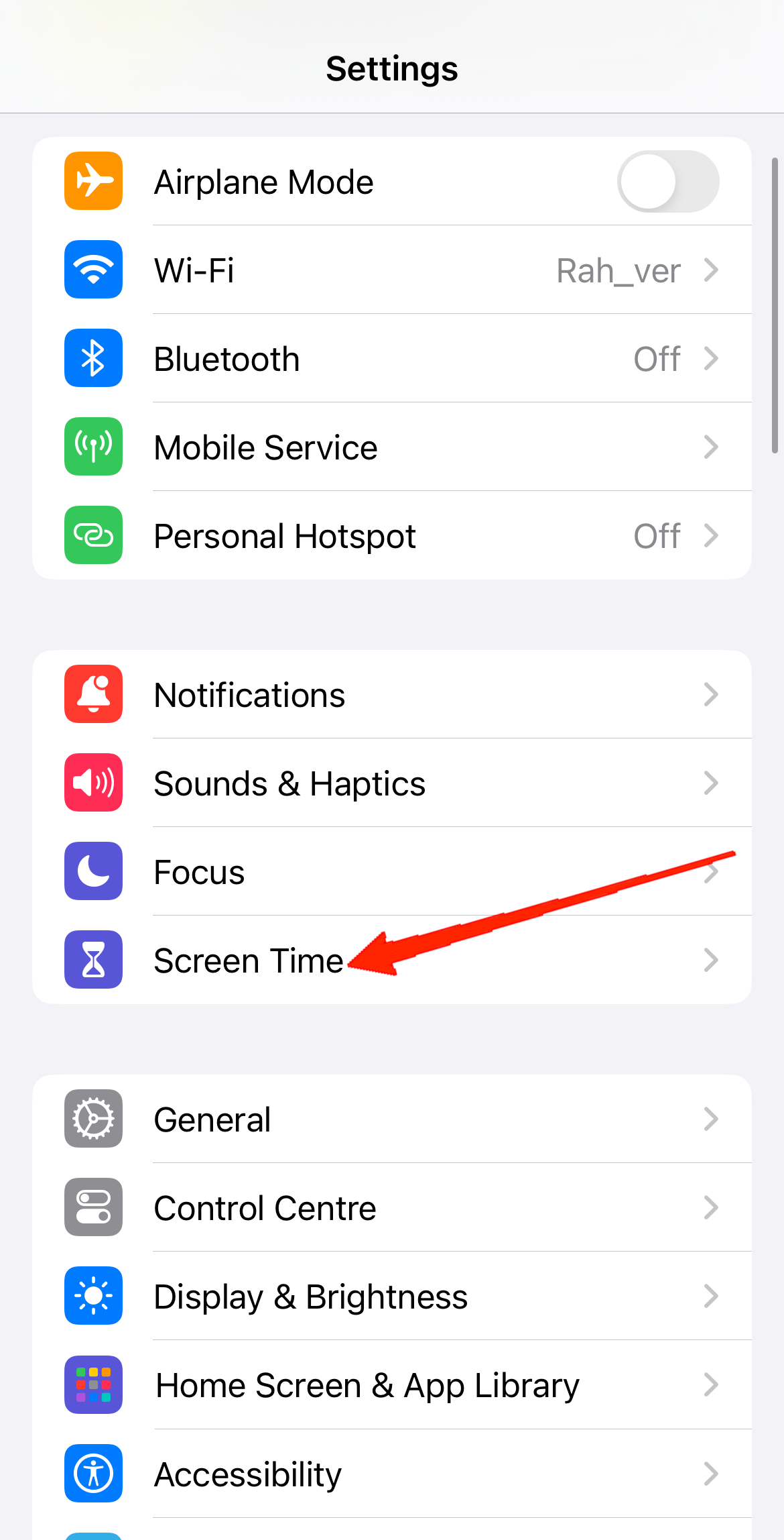 Open the Settings app and go to Screen Time.