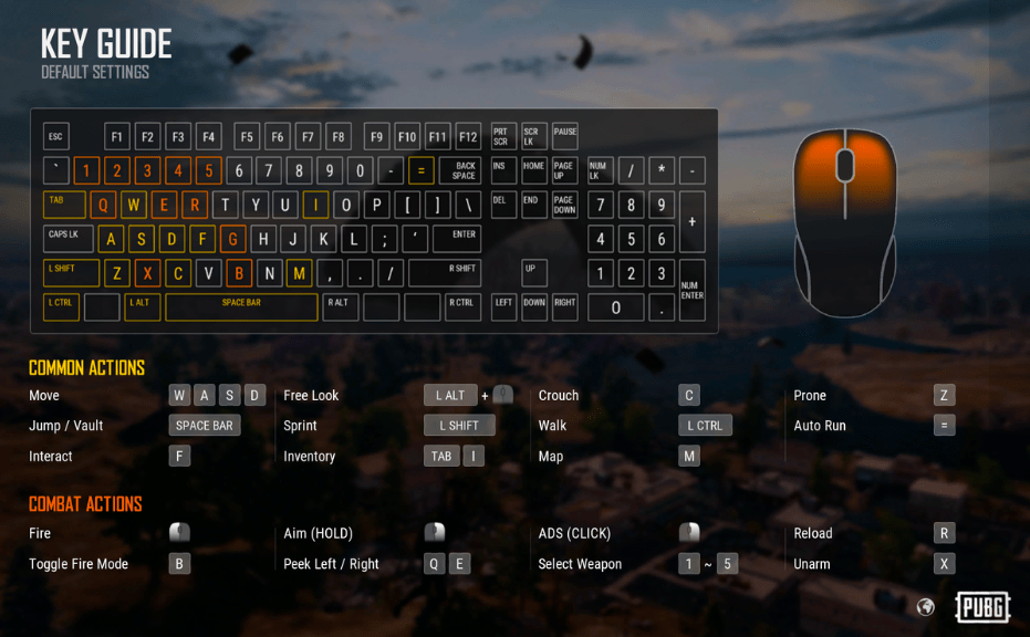 PUBG Control Mapping