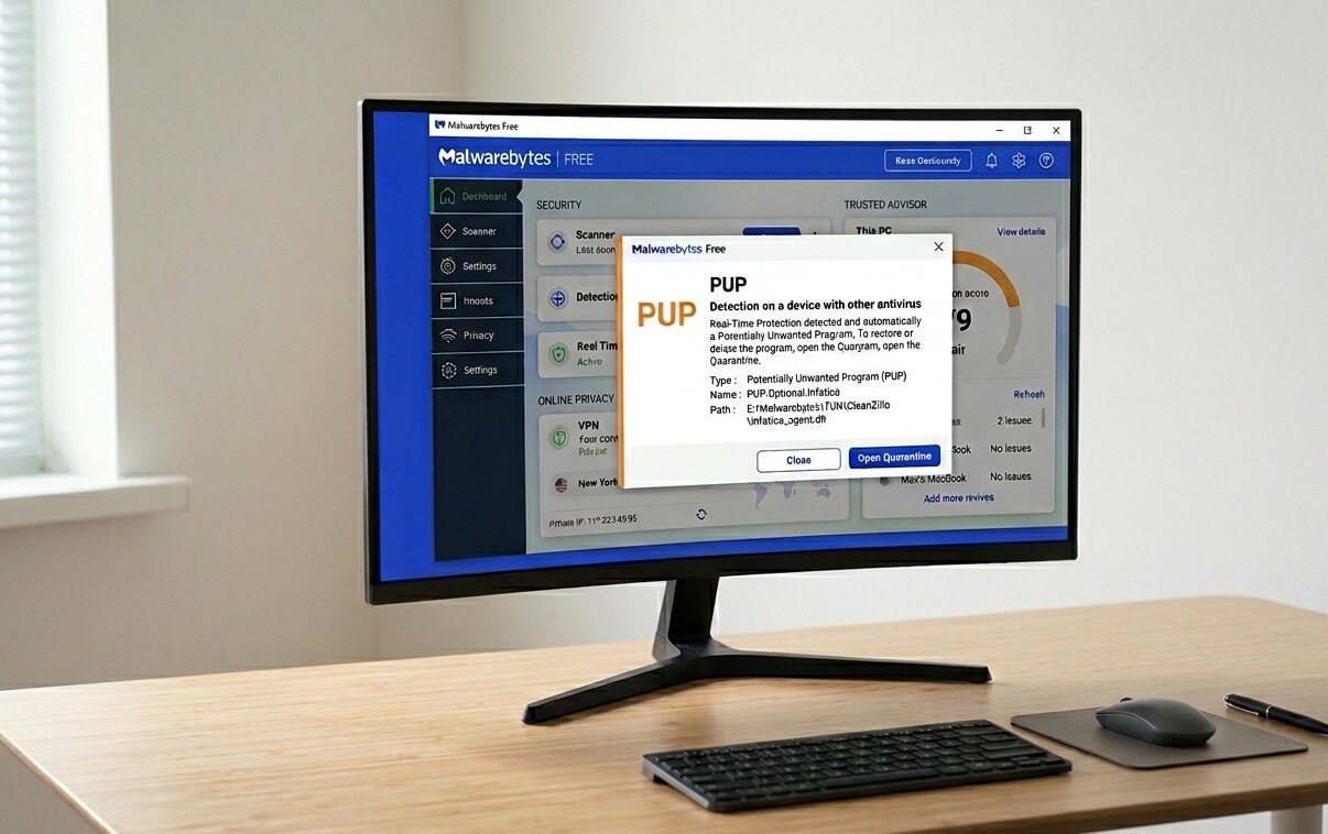 PUP detection in Malwarebytes