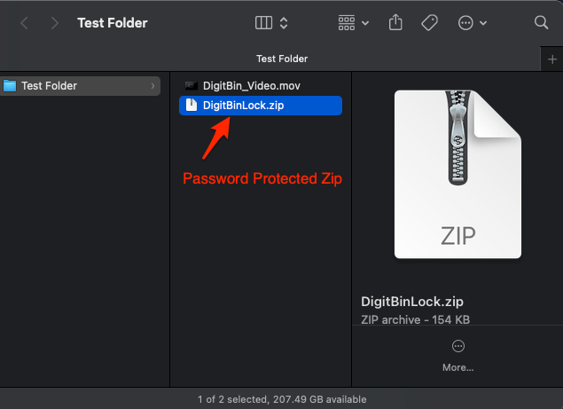 Password Protected Zip