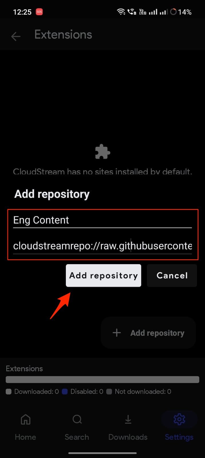 Paste the repository Link