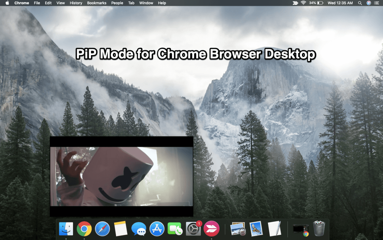 PiP Mode for Chrome Browser Desktop