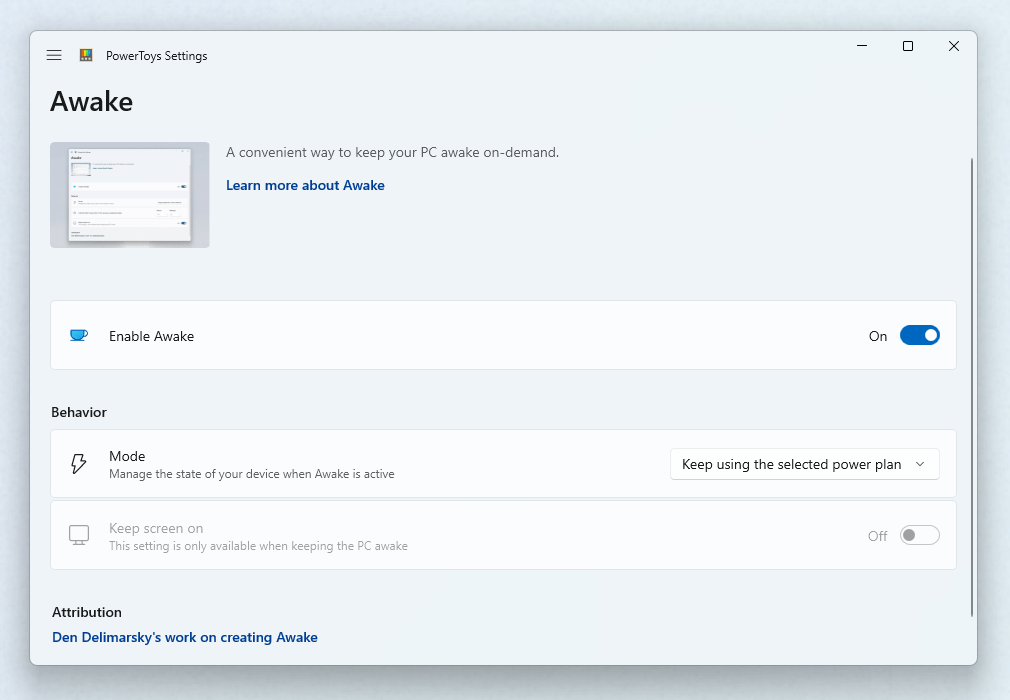 PowerToys Awake