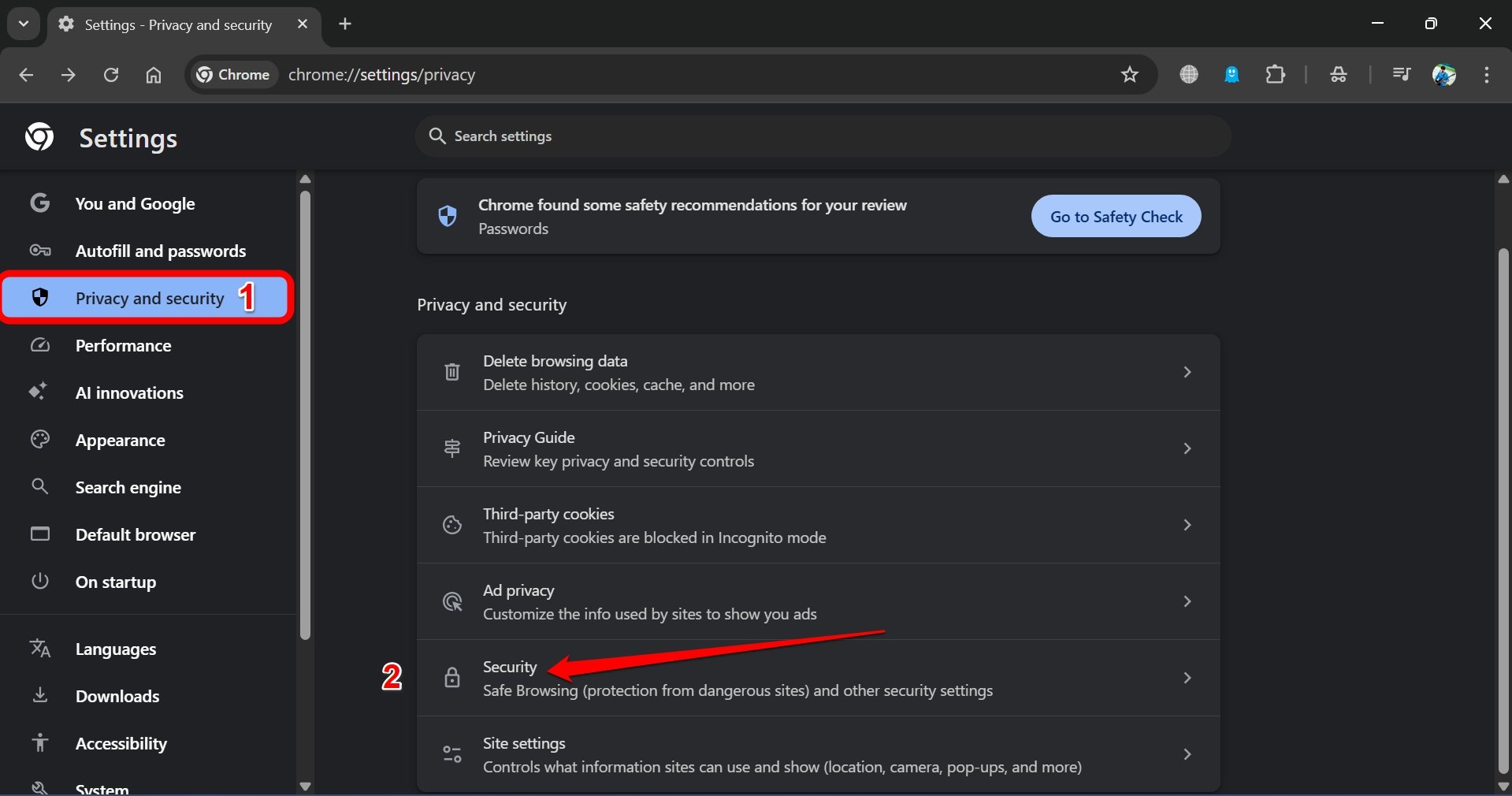 Privacy and Security in Chrome