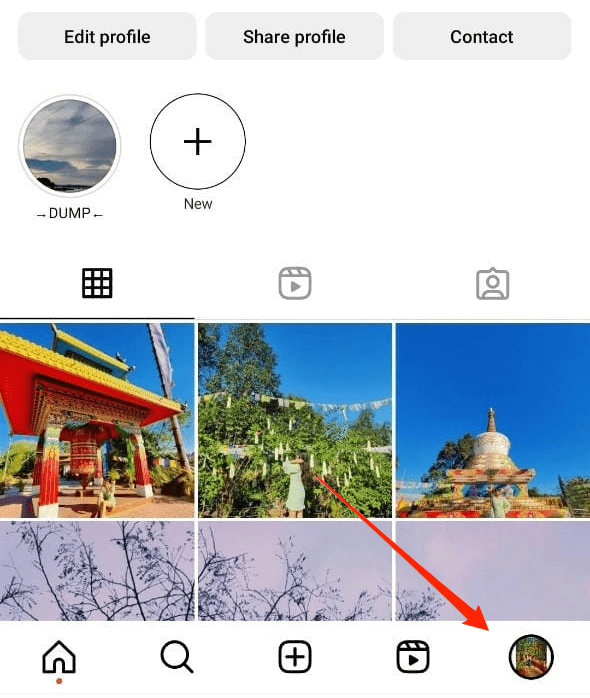 Open Instagram on your phone and tap on the profile icon at the bottom-right corner