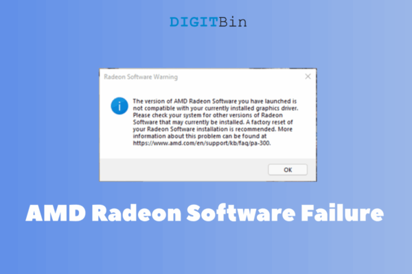 Radeon Software Warning
