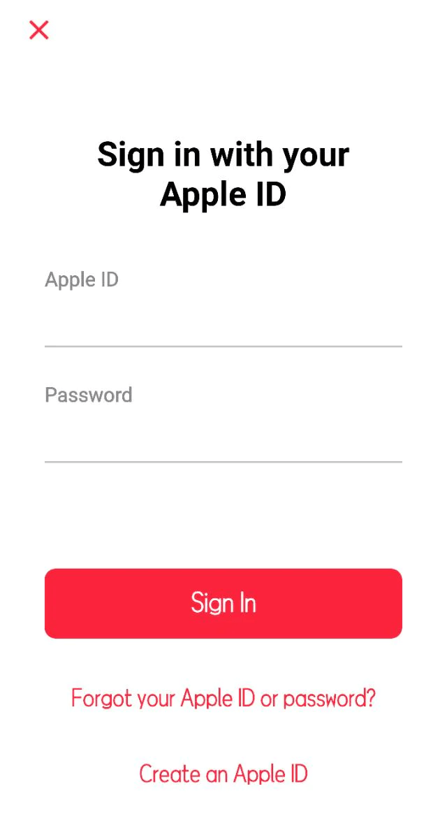 Re-Login To Apple Music