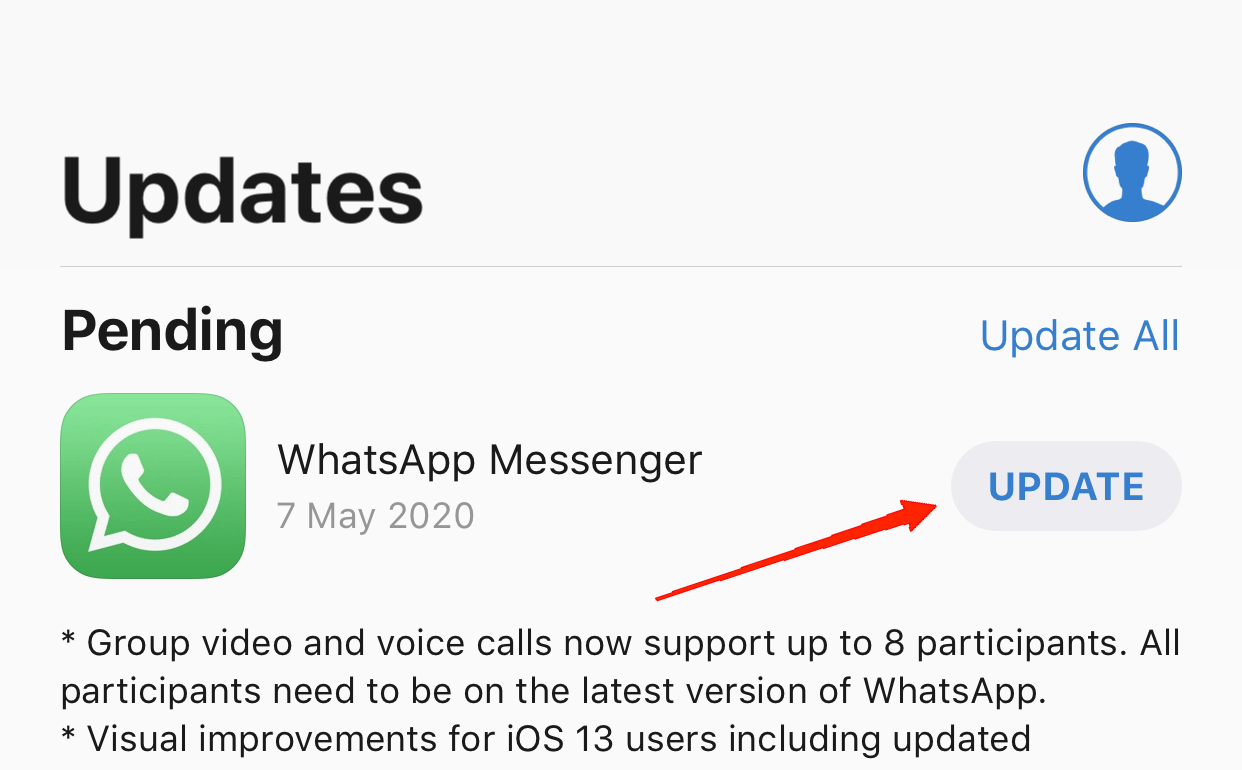 Re-install Update WhatsApp