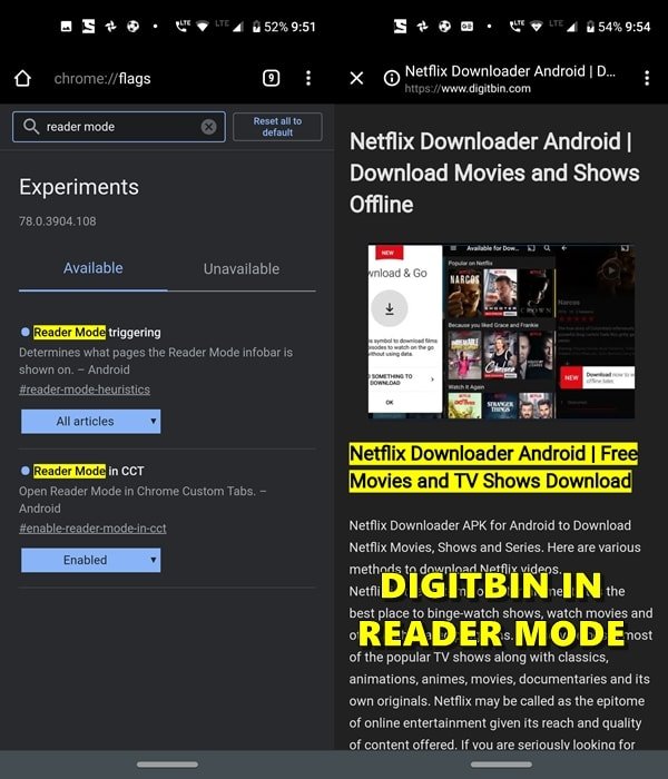 Reader Mode Chrome Flags