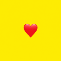 Red heart on Snapchat