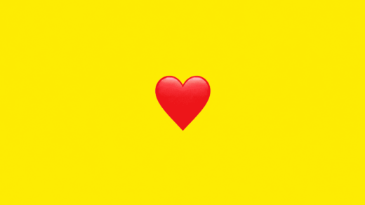 Red heart on Snapchat