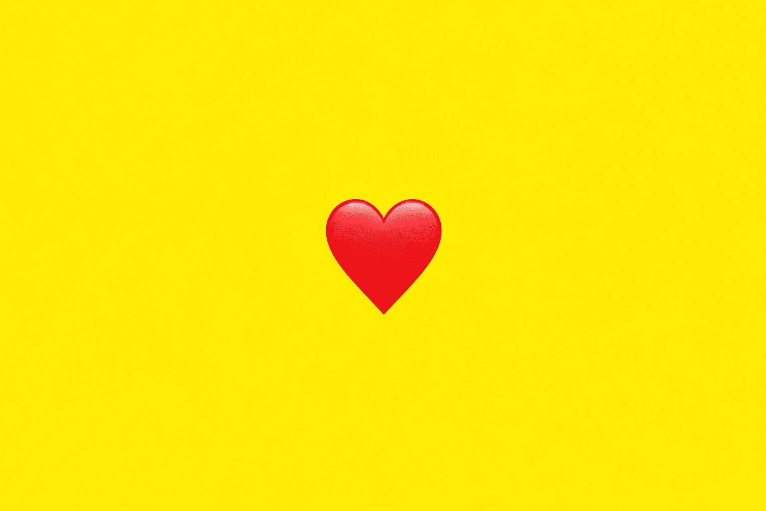 Red heart on Snapchat