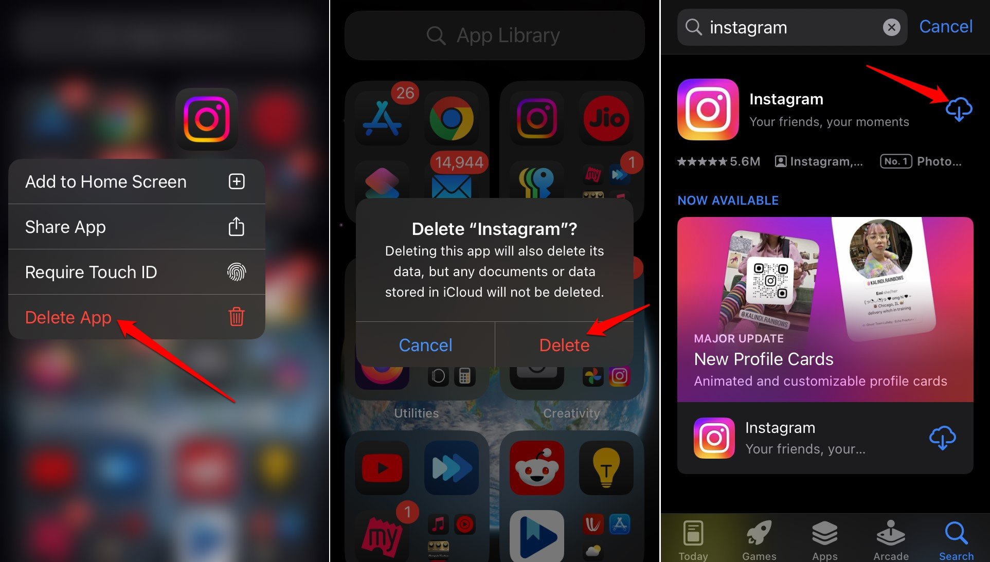 Reinstall Instagram iOS