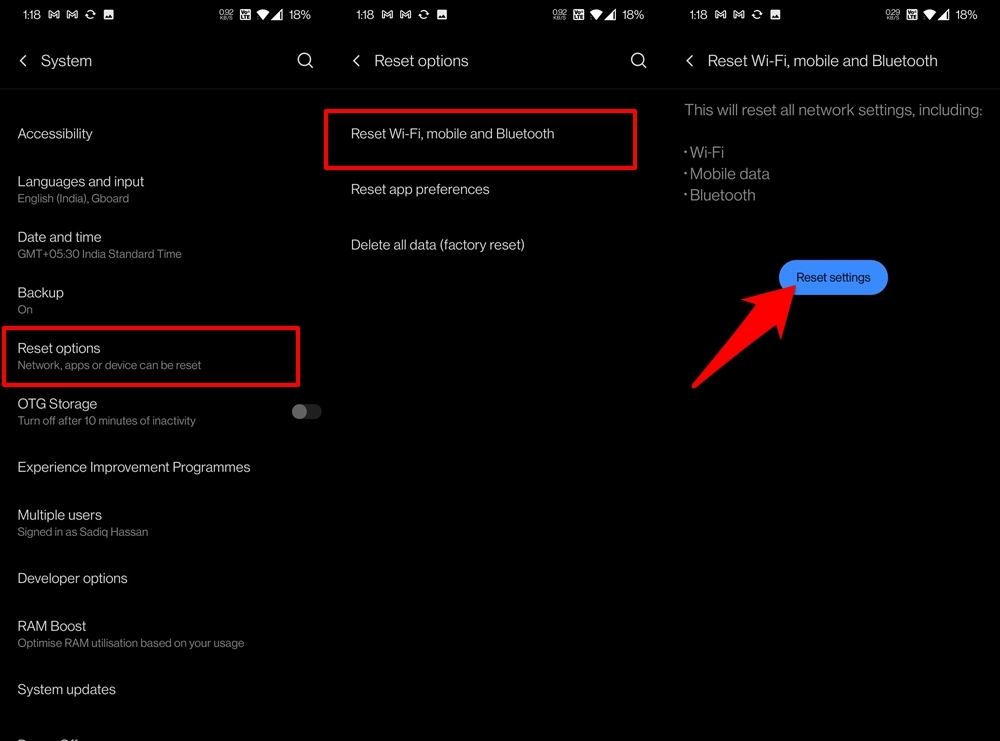 Reset Device Setting to Default