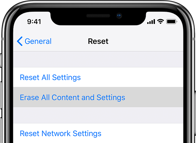 Reset iPhone