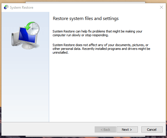 Restore System Files