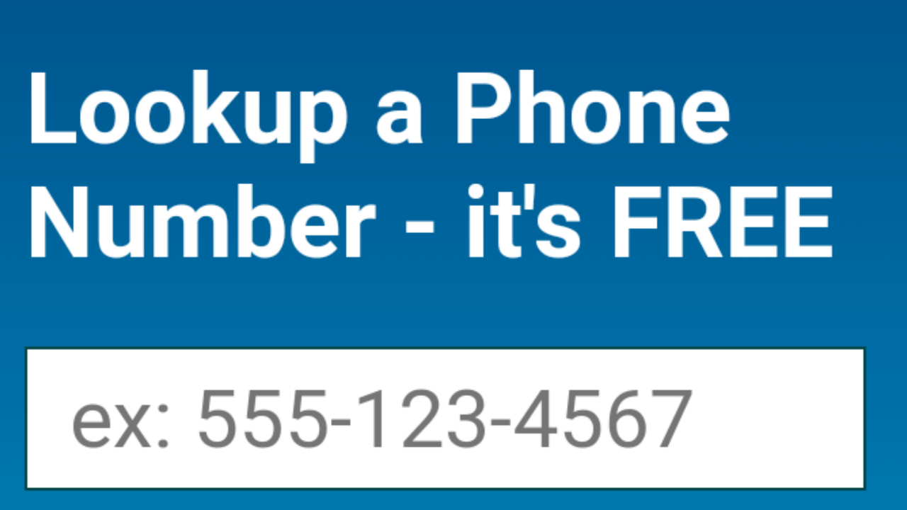 reverse phone number lookup free