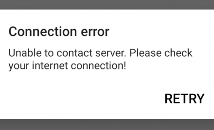 Roblox Connection error - unable to contact server. Please check your internet connection