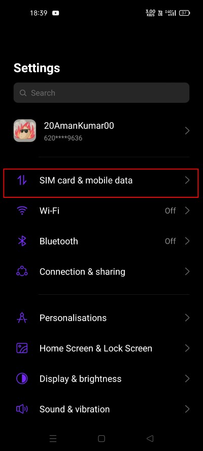 SIM Cards and Mobile Data