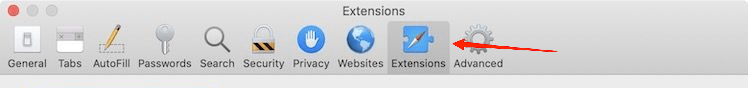 Next, click on the Extensions tab.