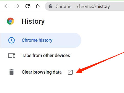 clear history in chrome