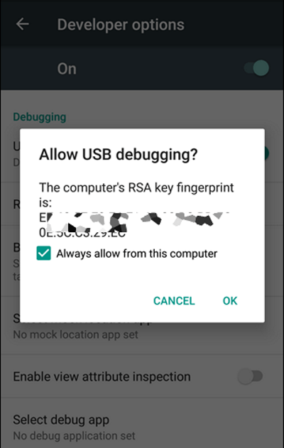 regarding USB debuggin
