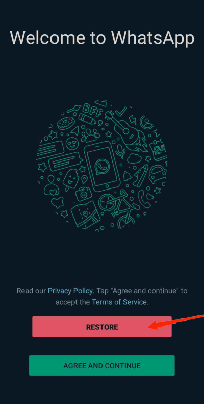 Whatsapp account or restore