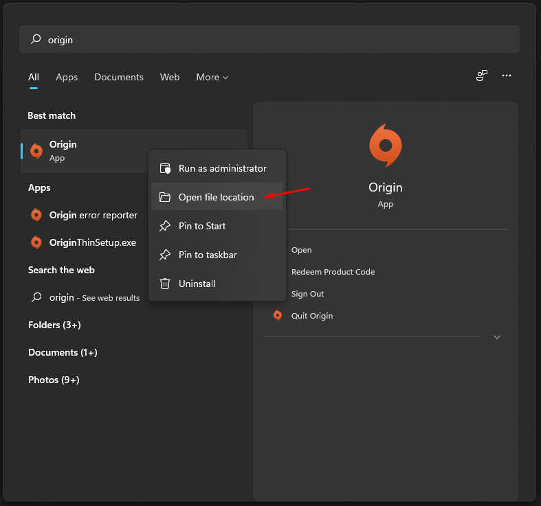 Origin for Windows (2023): Origin fix Update 