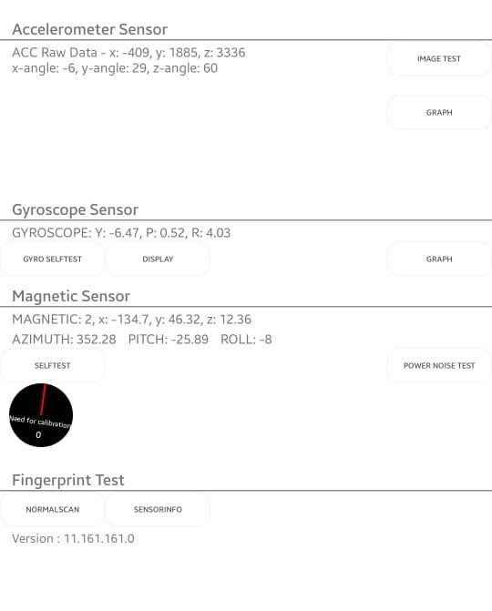 Select Sensor, followed by Fingerprint sensor