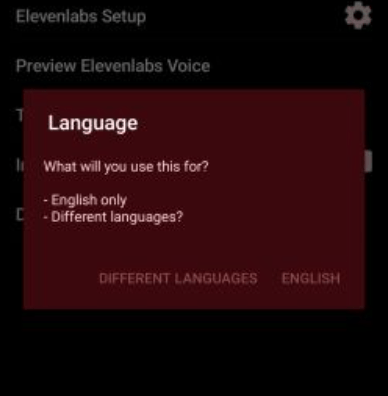 Now, choose the appropriate language for your conversation