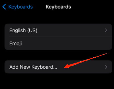 keyboard settings iphone