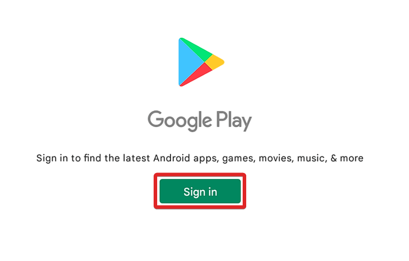 Sign into Play Store using BlueStacks