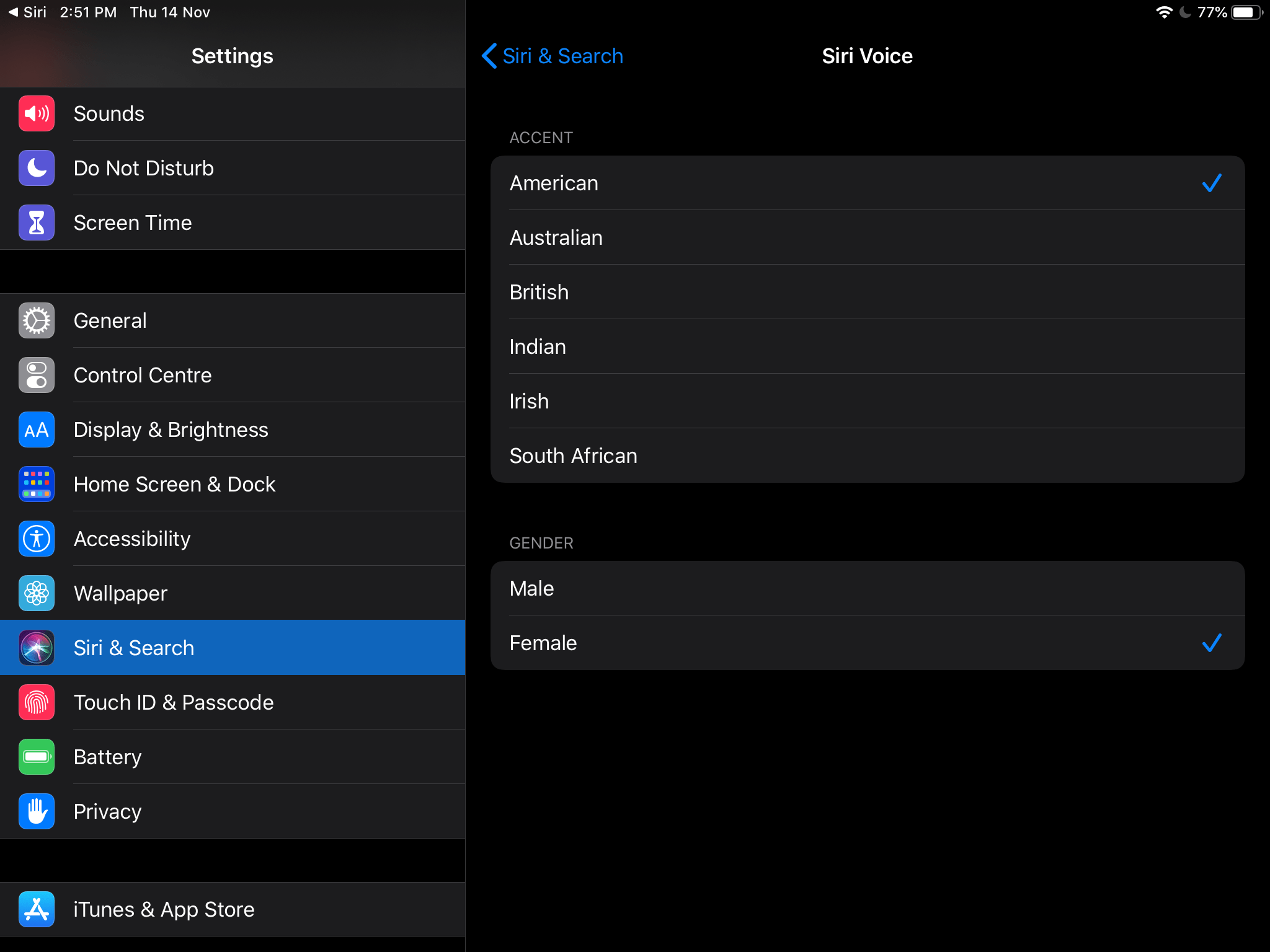 Siri Voice Accent and Gender Preference