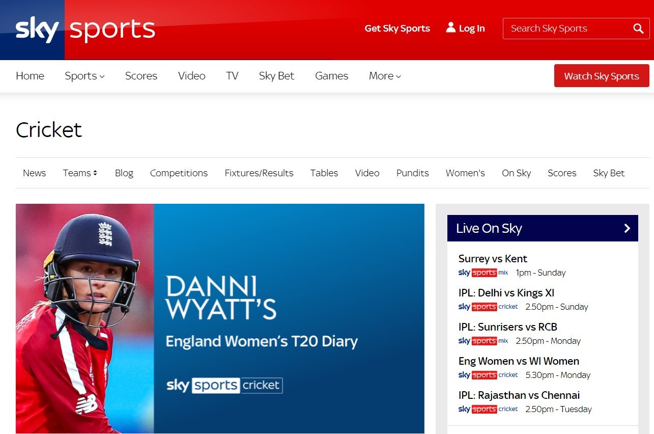 sky sports cricket free live stream