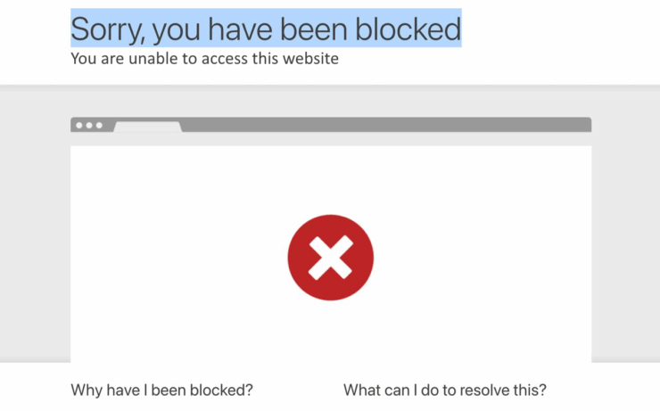 Sorry you have been blocked What is this and How to Fix