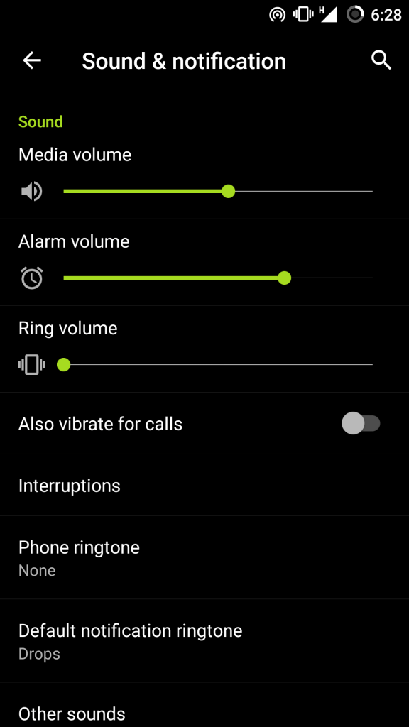 Sound & notification settings