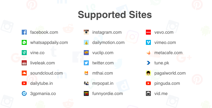 Supported Sites on SnapTube