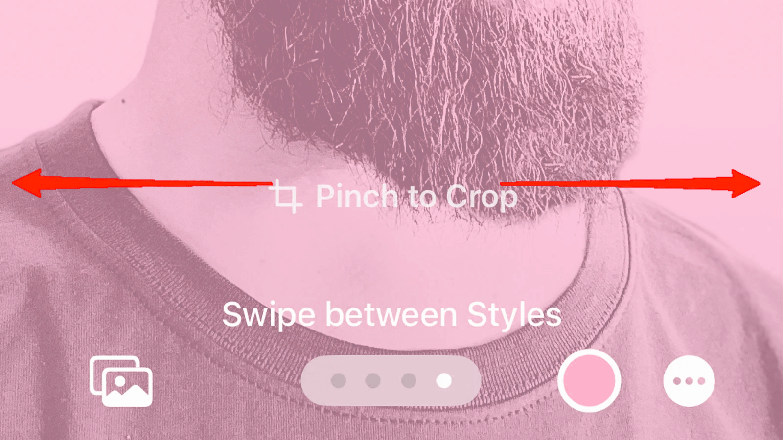 Swipe left or right and try out the different effects.