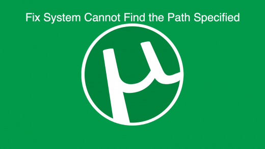 System Cannot Find the Path Specified