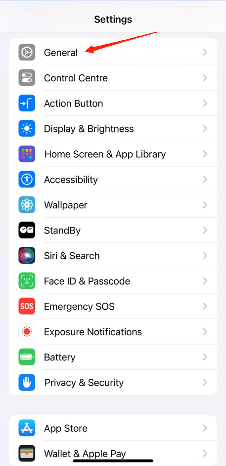 Open the Settings app on your iPhone.