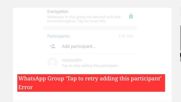 Tap to Retry Adding this Participant